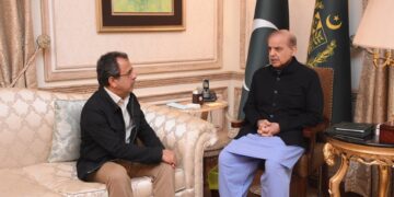 Federal Minister for Power Sardar Awais Ahmed Leghari calls on Prime Minister Muhammad Shehbaz Sharif