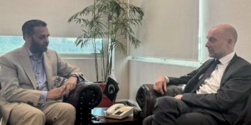 Danish Ambassador Jakob Linulf met with Pakistan’s newly appointed Federal Health Minister Syed Mustafa Kamal to reaffirm Denmark’s continued support to Pakistan’s health sector