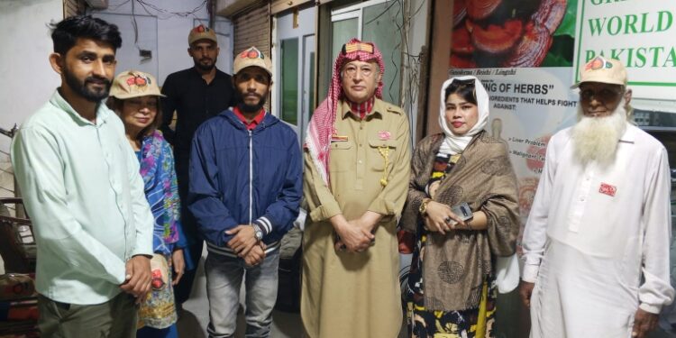 A special meeting of the leaders was held at the Khaksar Tehreek Karachi Askari Center