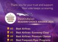 Thai Airways ranking top five multiple awards