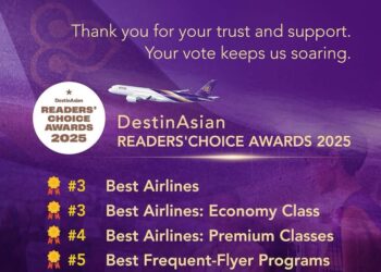 Thai Airways ranking top five multiple awards
