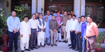 A ceremony was organized in honor of script librarian Deedar Ali Sandilo, who retired from Pakistan Television