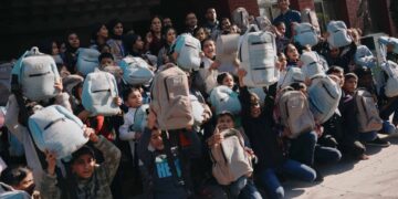 Emirates supports early education with a donation of 107 ‘Aircrafted KIDS by Emirates’ special edition bags in Lahore