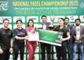 Pakistan Padel Federation successfully concludes national Padel Championship 2025 in Karachi