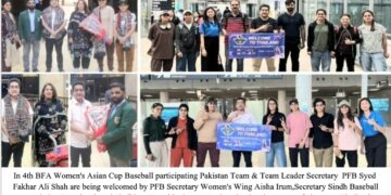 Pakistan team reached Thailand for 4th BFA Women’s Asian Cup Baseball 2025 Qualifier