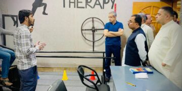 Provincial Secretary Tauha Ahmed Faruqui visits Autism Center, Special Education Complex and NDF in Nawabshah