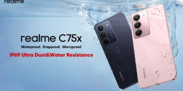 Best Waterproof and Drop-proof Now comes to 40K range : realme C75x to  Launch Next Week in Pakistan