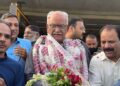 After taking the oath as a member of the Senate, Pakistan Peoples Party Sindh General Secretary Senator Waqar Mehdi received a grand welcome at Karachi Airport.