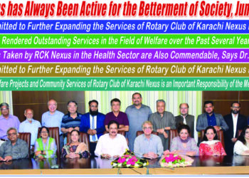 Rotary Nexus has always been active for the betterment of society. Junaid Hameed