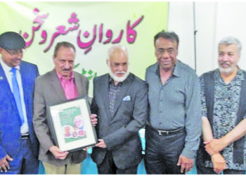 A magnificent Mushaira was held in Toronto in honor of Mahmood Ahmed Khan, the Chief Organizer of the Shahr-e-Quaid International Mushaira Committee