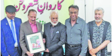 A magnificent Mushaira was held in Toronto in honor of Mahmood Ahmed Khan, the Chief Organizer of the Shahr-e-Quaid International Mushaira Committee