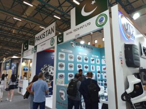 Pakistani exhibitors actively engaged with global buyers at the Pakistan Pavilion.