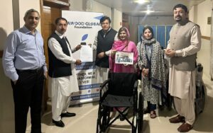 Quetta Ceremony at Sandeman Provincial Hospital Dr. Hadi Kakar (Medical Superintendent, Sandeman), Tara Uzra Dawood (CEO, Dawood Global Foundation), Mahnaz Habib (Dawood Global Foundation)