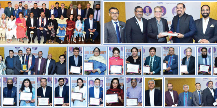 The 7th ceremony of Rotary Club of Karachi Nexus was held at DHA Club Phase 2.