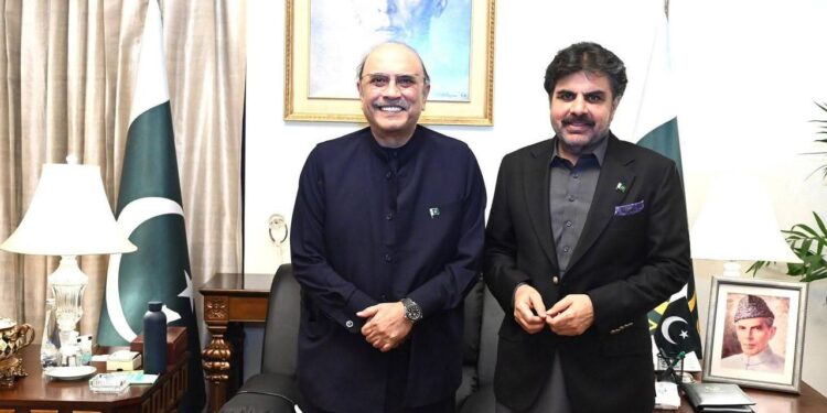 Provincial Minister for Energy, Planning, and Development Nasir Hussain Shah called on President Asif Ali Zardari at Aiwan-e-Sadr, Islamabad.