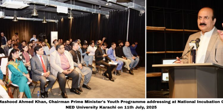Rana Mashood Ahmed Khan Addresses National Incubation Center at NED University, Karachi