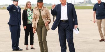 First Lady Melania Trump Visited Flood-Ravaged Texas