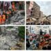 The rescue operation at the site of the collapsed building in Karachi’s Lyari area