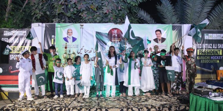 Talent hunt presented Jashan e Azadi at KHA Hockey Stadium organized by Shad Ali along with M A Shehki (Judge), Imran (Judge),M Ifraheem,