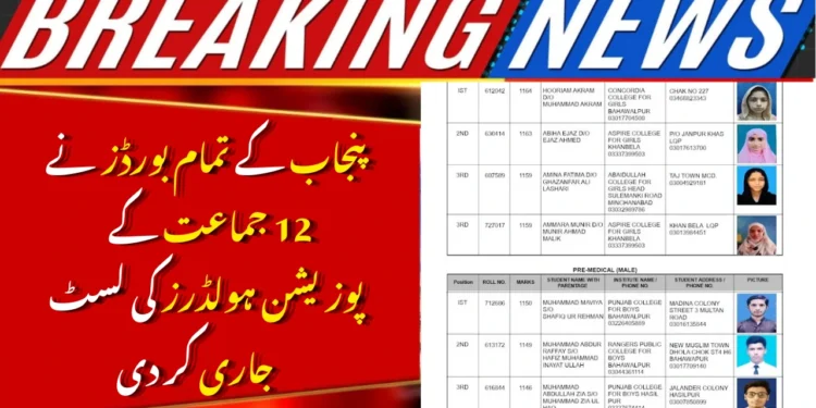 Punjab Boards Declare Class XII Results for 2025