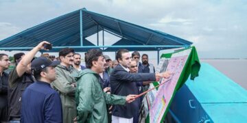 Pakistan People’s Party Chairman Bilawal Bhutto Zardari along with Sindh Chief Minister Syed Murad Ali Shah
