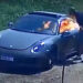 Man sets his expensive sports car on fire to get insurance.