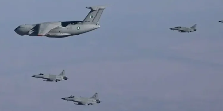 Pakistan Air Force contingent comprising the cutting-edge JF-17 Thunder Block-III fighter jets, accompanied