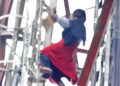 Girl, upset by mother’s scolding, climbs mobile tower