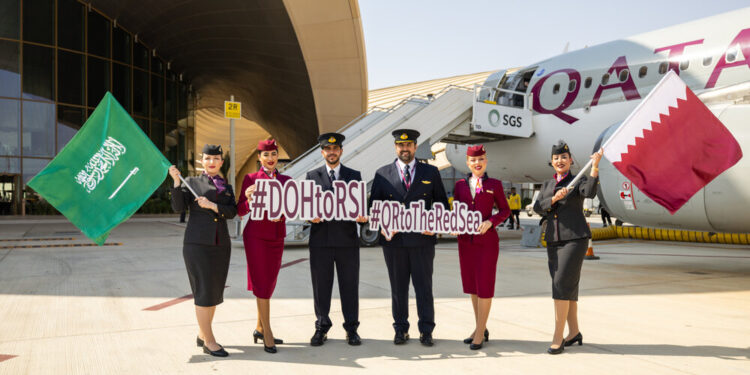 Qatar Airways Lands Inaugural Flight at The Red Sea, Saudi Arabia
