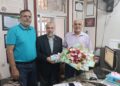 Mr. Muhammad Farooq Afzal, visited the offices of Daily Ausaf and met with Syed Turab Shah,