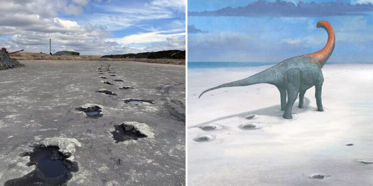 The biggest discovery of dinosaur footprints