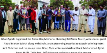 Arif Club Hub wins Abdul Haq Memorial Shooting Ball Show Match