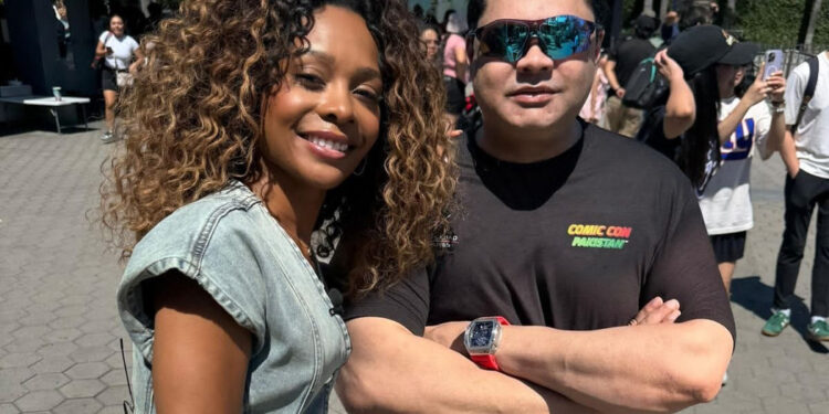 Emmy Award–Winning Hollywood Actress Zuri Hall Meets President of Comic Con Pakistan, Syed Aamir Sajjad