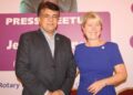 Syed Turab Shah with Rid 3271 Visit Jennifer E. Jones Rotary international president 22/23 .