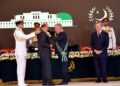 His Majesty King Abdullah II ibn Al-Hussein of the Hashemite Kingdom of Jordan confers the Order of the Bejewelled Grand Cordon of Al Nahda, on President Asif Ali Zardari.