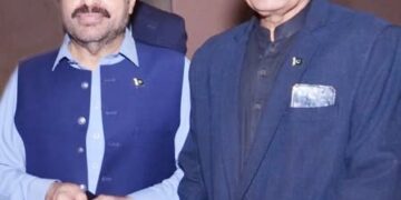 ,Syed Turab Shah Mat with Provincial Minister for Local Government Syed Nasir Hussain Shah,