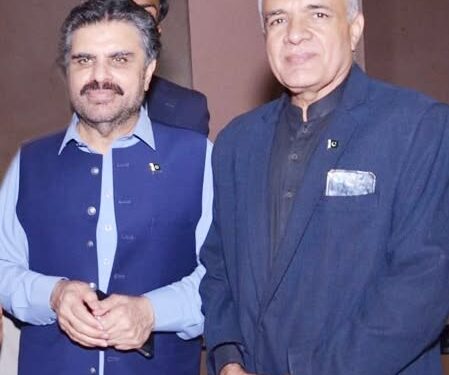 ,Syed Turab Shah Mat with Provincial Minister for Local Government Syed Nasir Hussain Shah,
