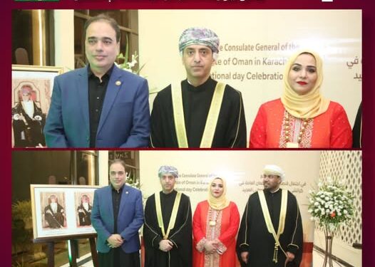 Mr. Saquib Fayyaz Magoon, SVP FPCCI, had the distinct honor to represent country’s apex trade body in Oman National Day celebrations in Karachi