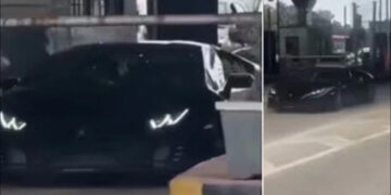 A stingy owner of an expensive Lamborghini finds a unique way to save on toll taxes.