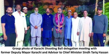 Karachi Shooting Ball delegation meets former Deputy Mayor Karachi and Advisor to Chief Minister Sindh Tariq Hassan