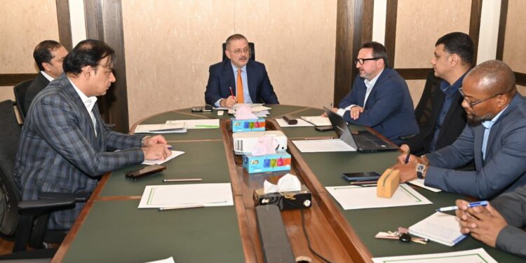 Sharjeel Inam Memon, called on by a high-level delegation of the Asian Development Bank (ADB) at his office in Karachi.
