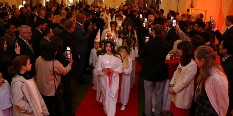 The Embassy of Sweden hosted a warm and enchanting Lucia celebration at the Swedish Residence,