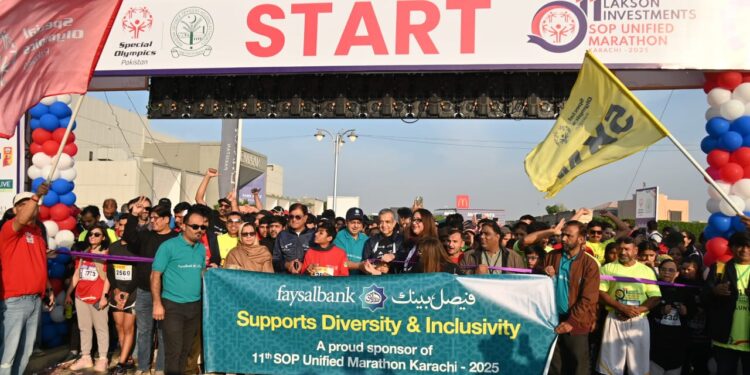 Faysal Bank Celebrates Inclusion for All at 11th Special Olympics Pakistan (SOP) Unified Marathon 2025