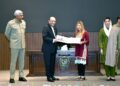 Tara Uzra Dawood,proudly received her NSW-27 certificate from H.E. Mr. Asif Ali Zardari,