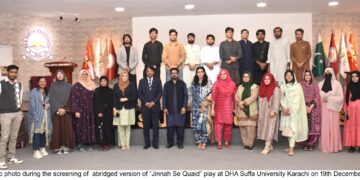 Screening of “Jinnah Se Quaid” (Abridged Version) Held at DHA Suffa University to Instill National Values Among Youth