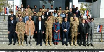 The Senate Standing Committee on Defence Production visited Pakistan Ordnance Factories (POF)