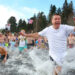 Thousands of People Took a Dip in the Cold Water to Set a Record.