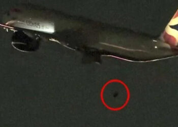 British Airways plane’s wheel falls off during takeoff.