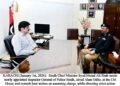 Sindh Chief Minister Syed Murad Ali Shah meets newly appointed Inspector General of Police Sindh, Javed Alam Odho,