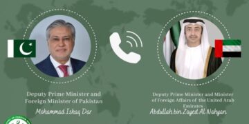 Senator Mohammad Ishaq Dar, held a telephonic conversation from Beijing